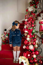 AW25 Babine Girls Navy Velvet Blazer Set