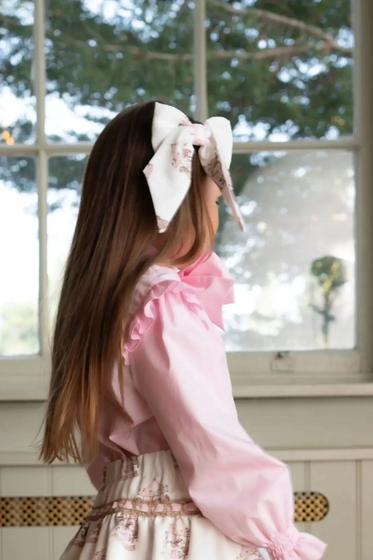 AW25 Babine Pink Carousel Hair Bow Babine