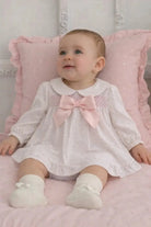 AW25 Girls Pink Heart Dress & Knickers Babine