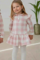AW25 Miranda Girls Pink Check Dress - Stylish & Comfortable for Every Occasion