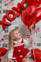 AW25 Naxos Baby Girls Red Tweed Romper Set Naxos