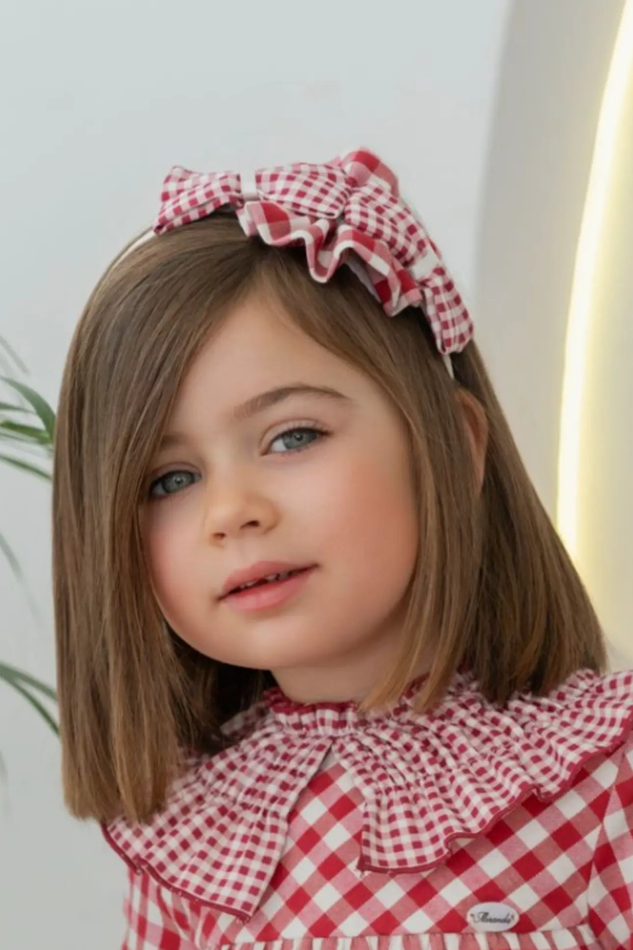 AW25 Girls Miranda Gingham Headband Miranda