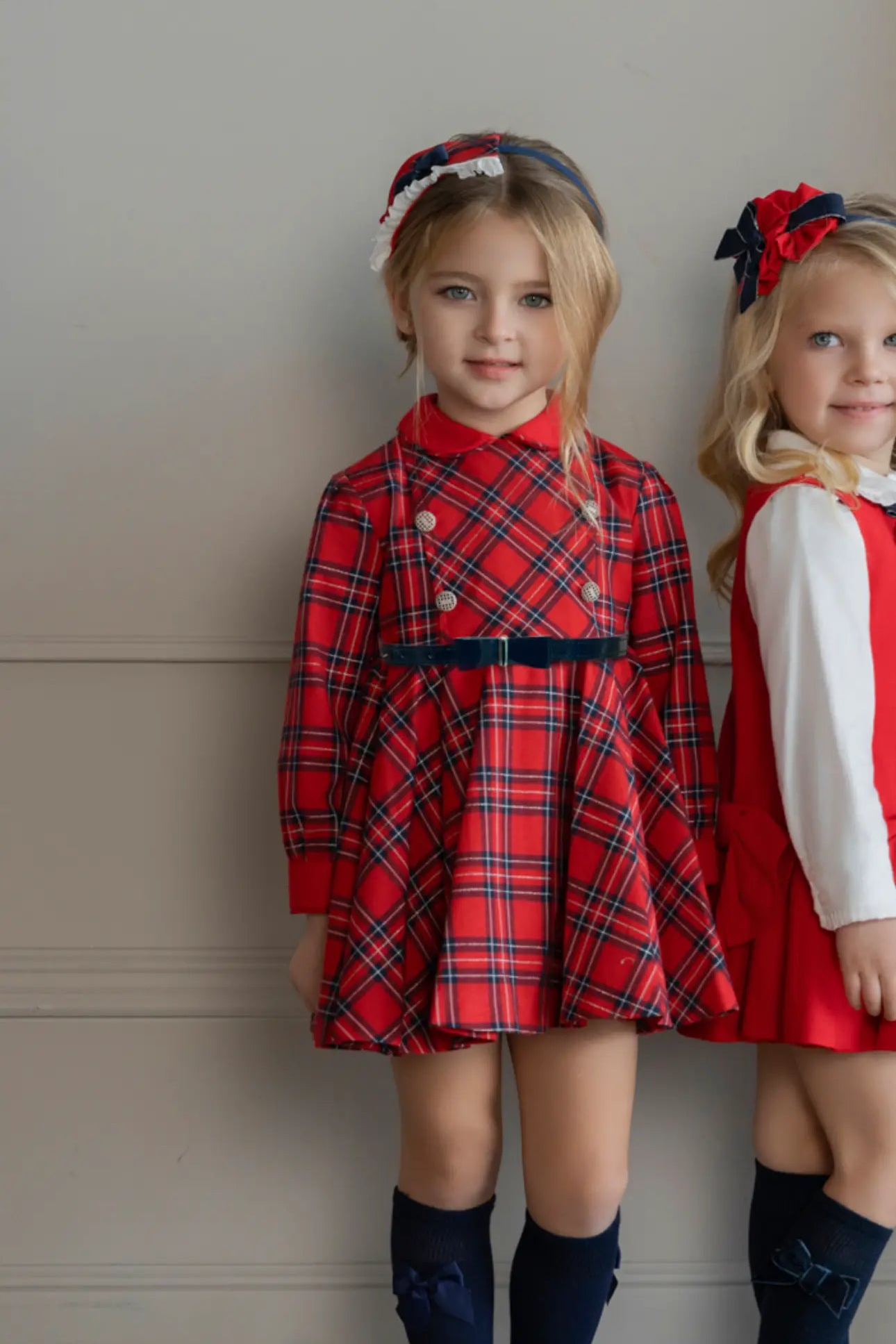 AW25 Miranda Girls Red Tartan Dress Miranda