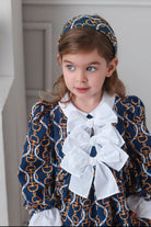 AW25 Rochy Girls Navy & Gold Chains Bubble Dress Rochy