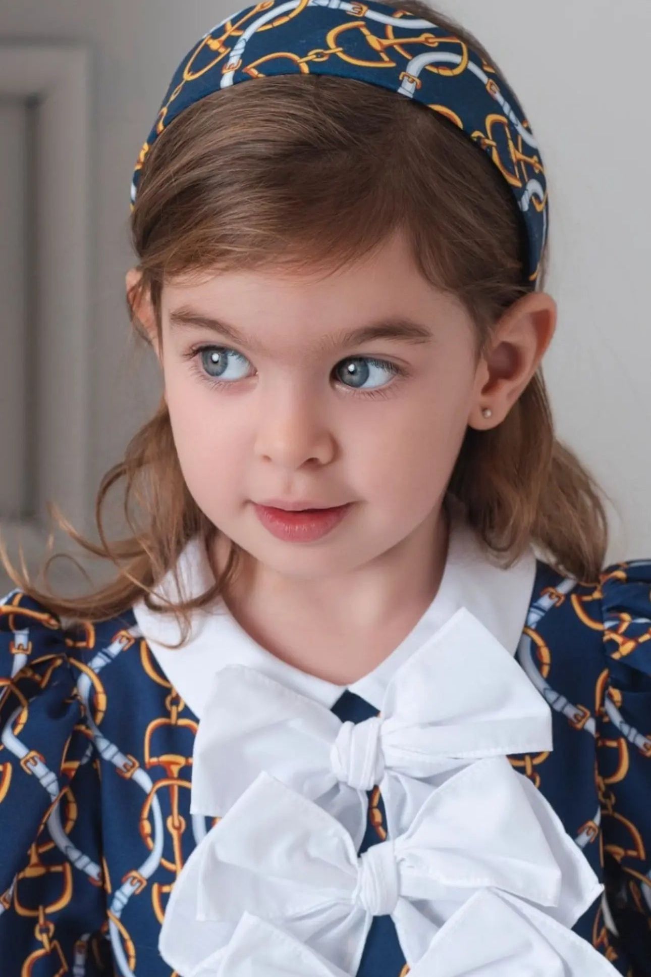 AW25 Rochy Girls Navy & Gold Chains Headband Rochy
