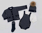 AW26 Rahigo Baby Boys Navy Blue Knitted Romper 5P Set