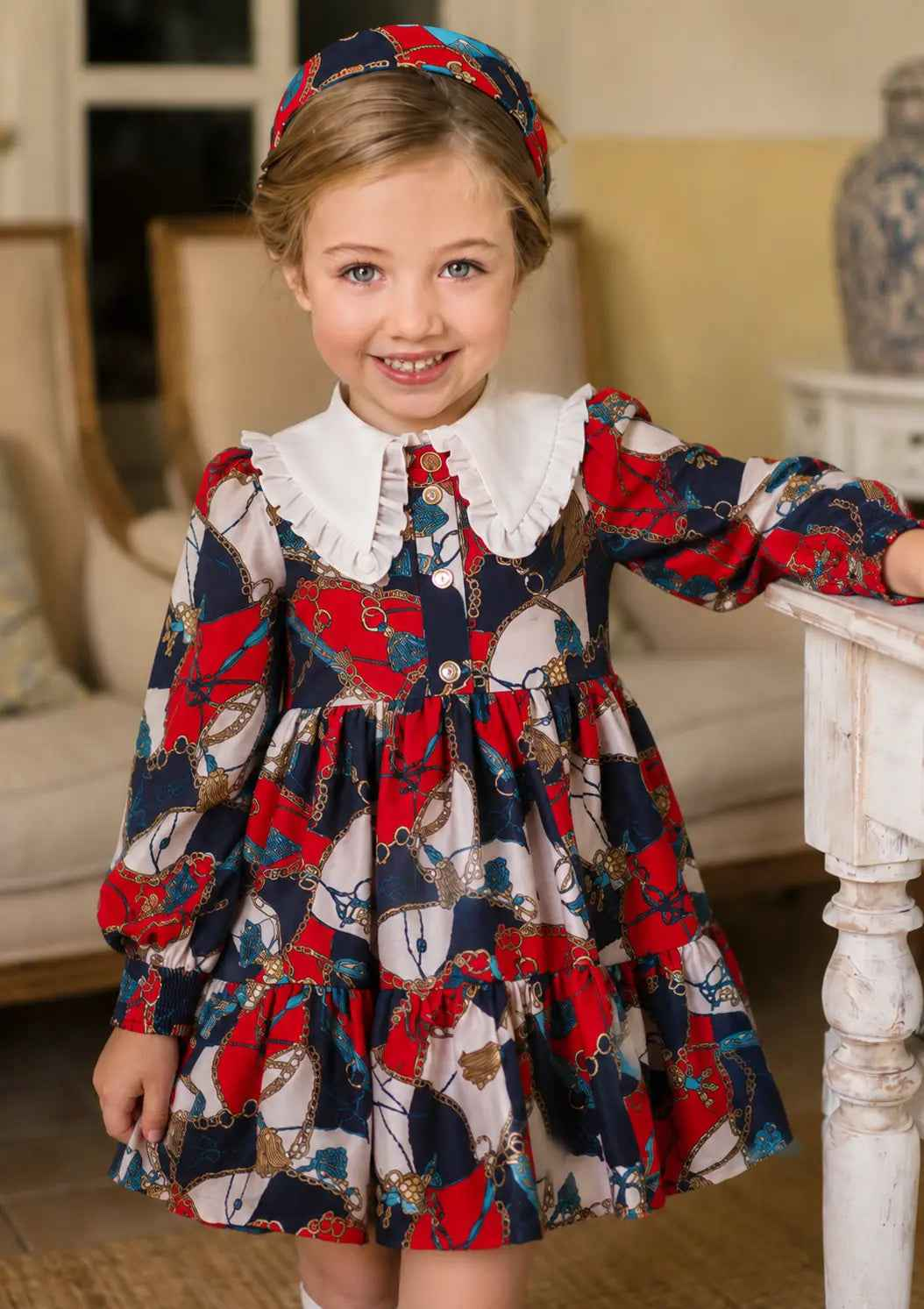 AW26 Rochy Girls D&G Chains Print Dress