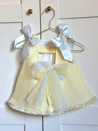 SS26 Baby Girls Lemon Open Back Tulle Dress Dainty Delilah