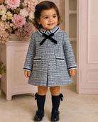AW25 Miranda Baby Girls Tweed Pinafore Dress