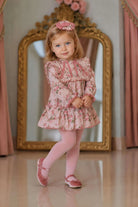 AW26 Miranda Baby Girls Vintage Rose Floral Dress Miranda