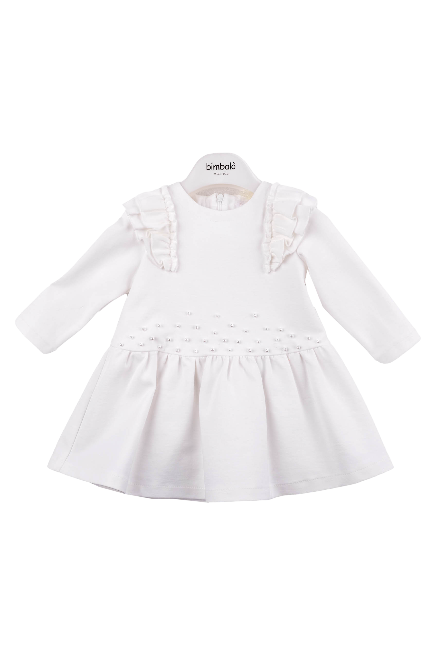 AW24 Bimbalo Girls Cream Pearl Dress Bimbalo