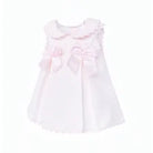 Baby Girls Pink Pleated Pique A Line Dress Dainty Delilah
