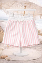 Boys Summer Pink Stripe Swimming Shorts Dainty Delilah