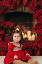 Baby Girls Red & Camel Tulle Dress & Knickers Dainty Delilah