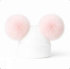 Baby Pink Double Pompom Fur Unisex Hat
