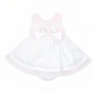 Baby Girls Smock White & Pink Summer Dress Dainty Delilah