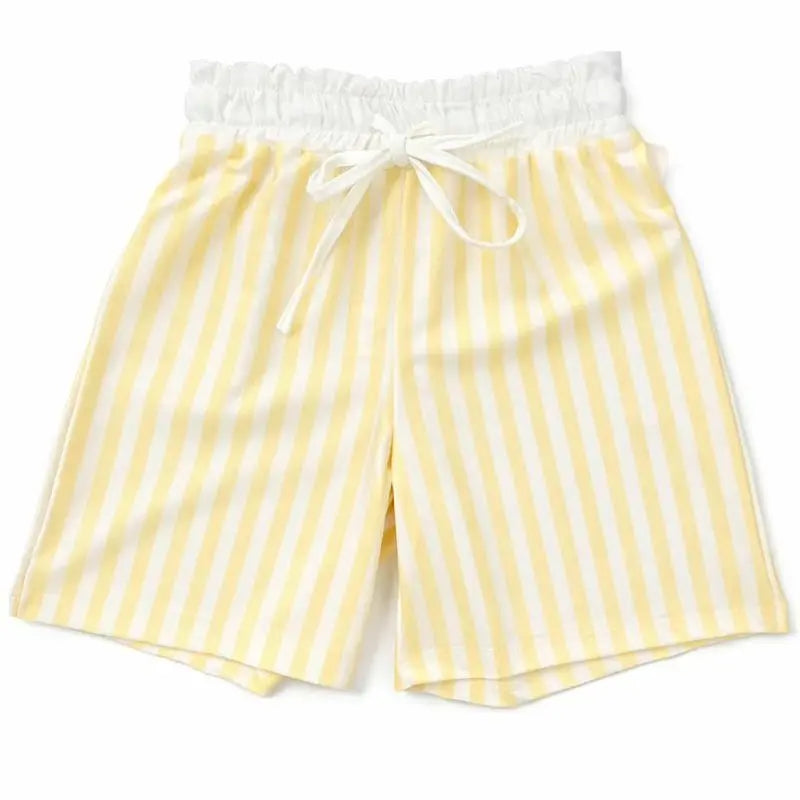 Boys Summer Lemon Stripe Swimming Shorts Dainty Delilah