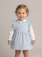 AW25 Miranda Baby Girls Blue Pinafore Dress Miranda