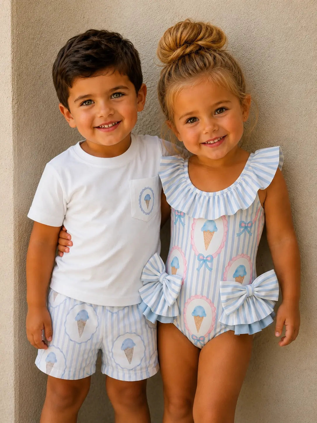 SS26 By Dot Boys Ice Cream Swim Shorts & T Shirt By Dot Kids