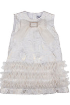 SS26 Naxos Girls Gold Glitter Lace Tulle Dress Naxos