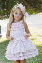 Babine Girls Ditsy Bow Drop Waist Dress Babine