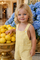 Babine Boys Baby Pink Gingham Dungarees Babine