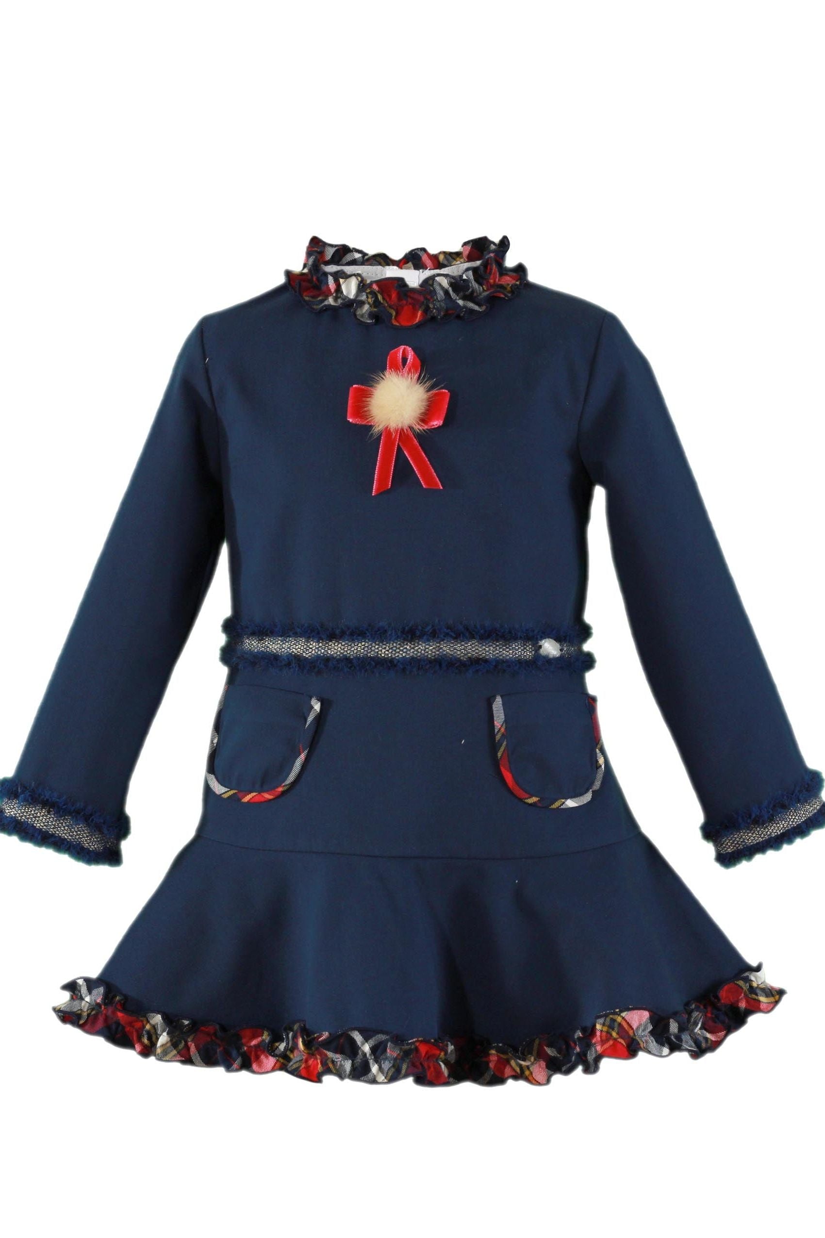 AW24 Miranda Girls Navy Dress 251V