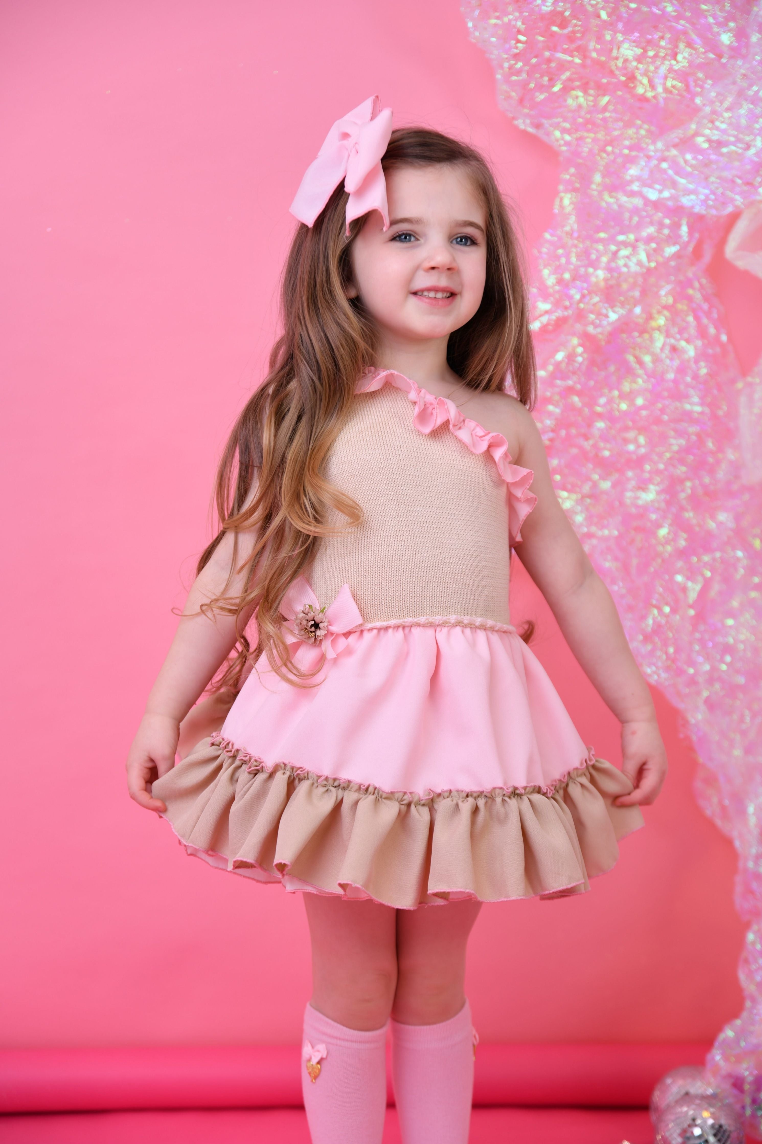 SS25 Ela Confeccion Rosa Dress & Hair Bow Ela Confeccion