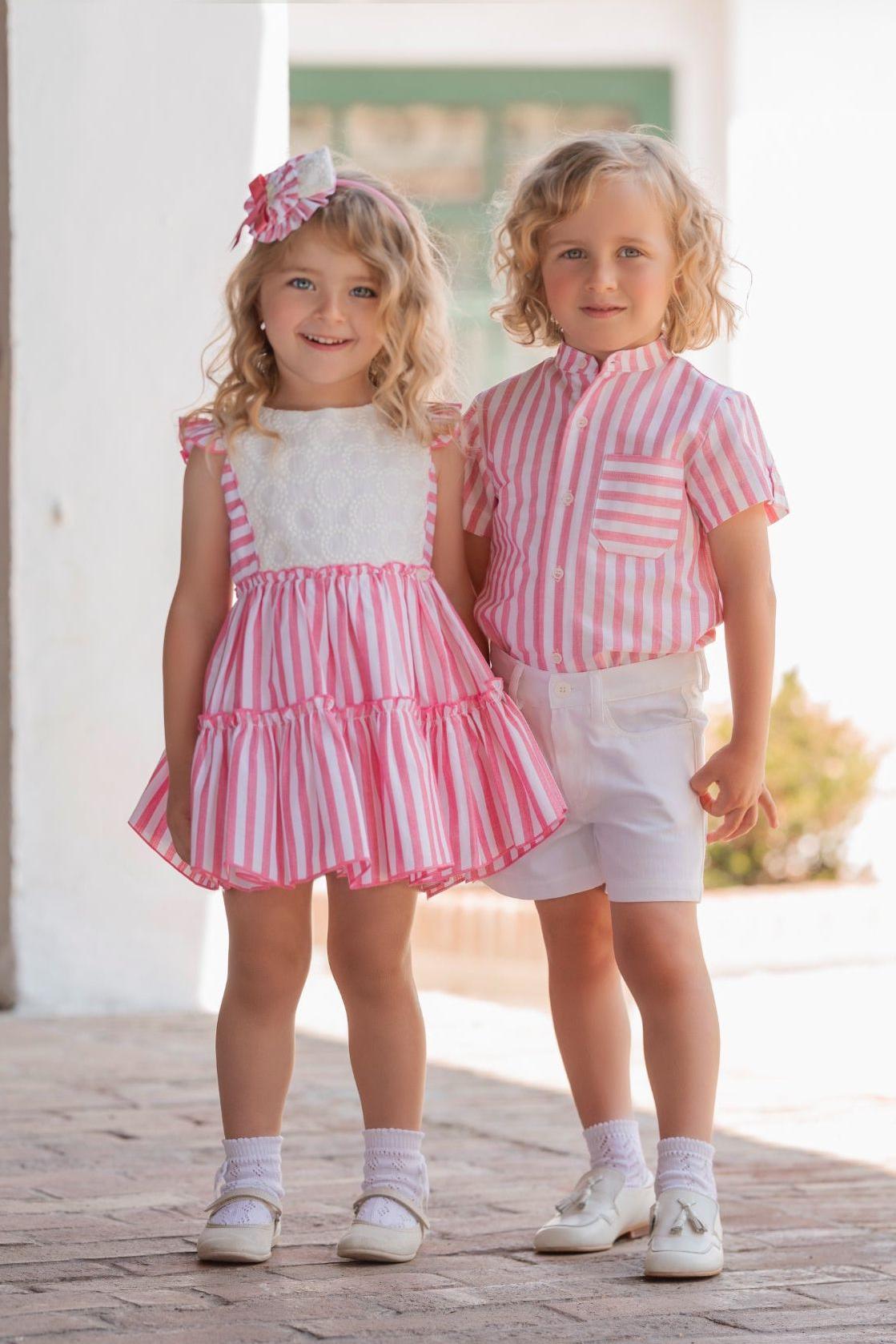 SS25 Boys Miranda Candy Stripe Shirt & Short Set