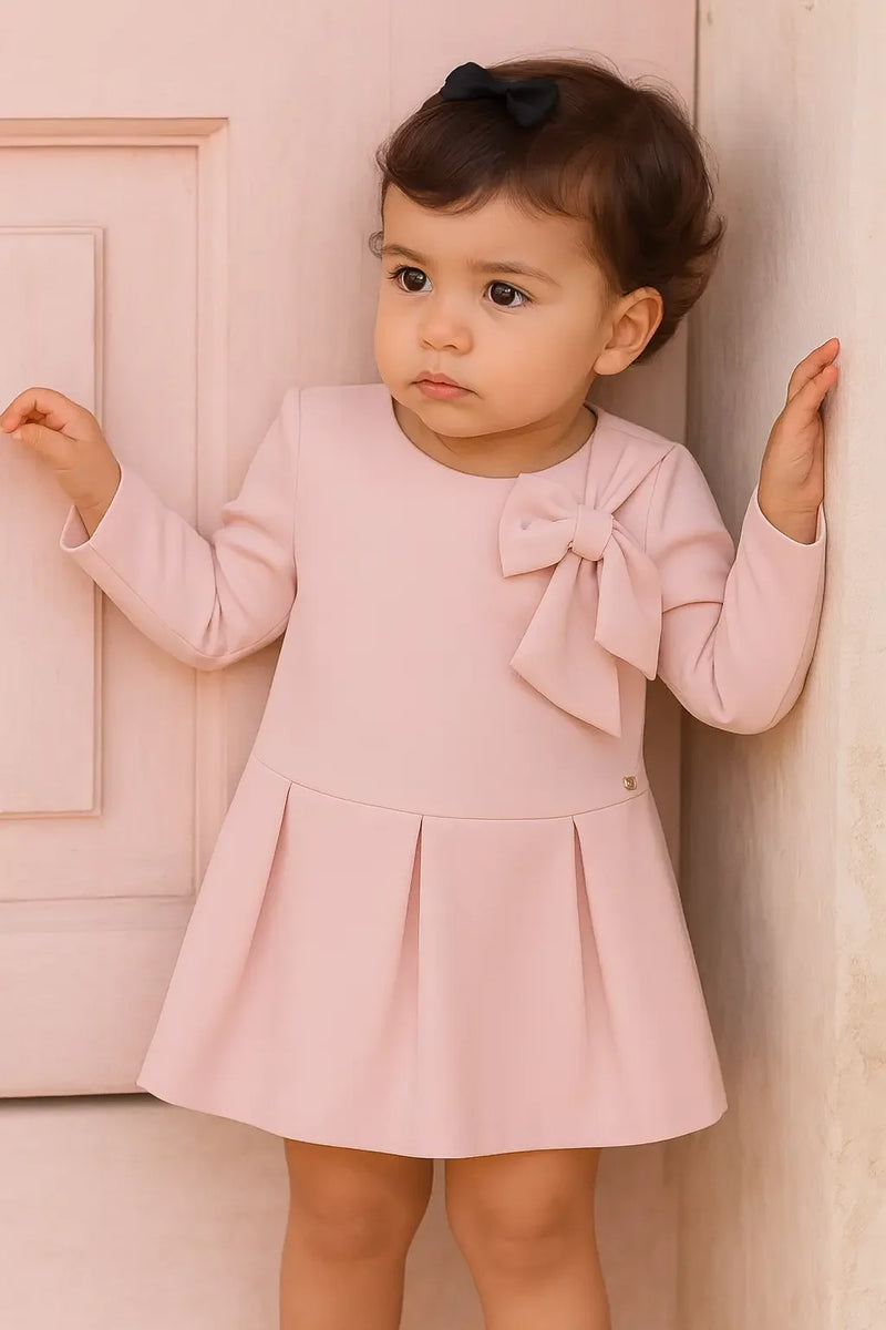 Sarabanda Girls Pink Bow Dress
