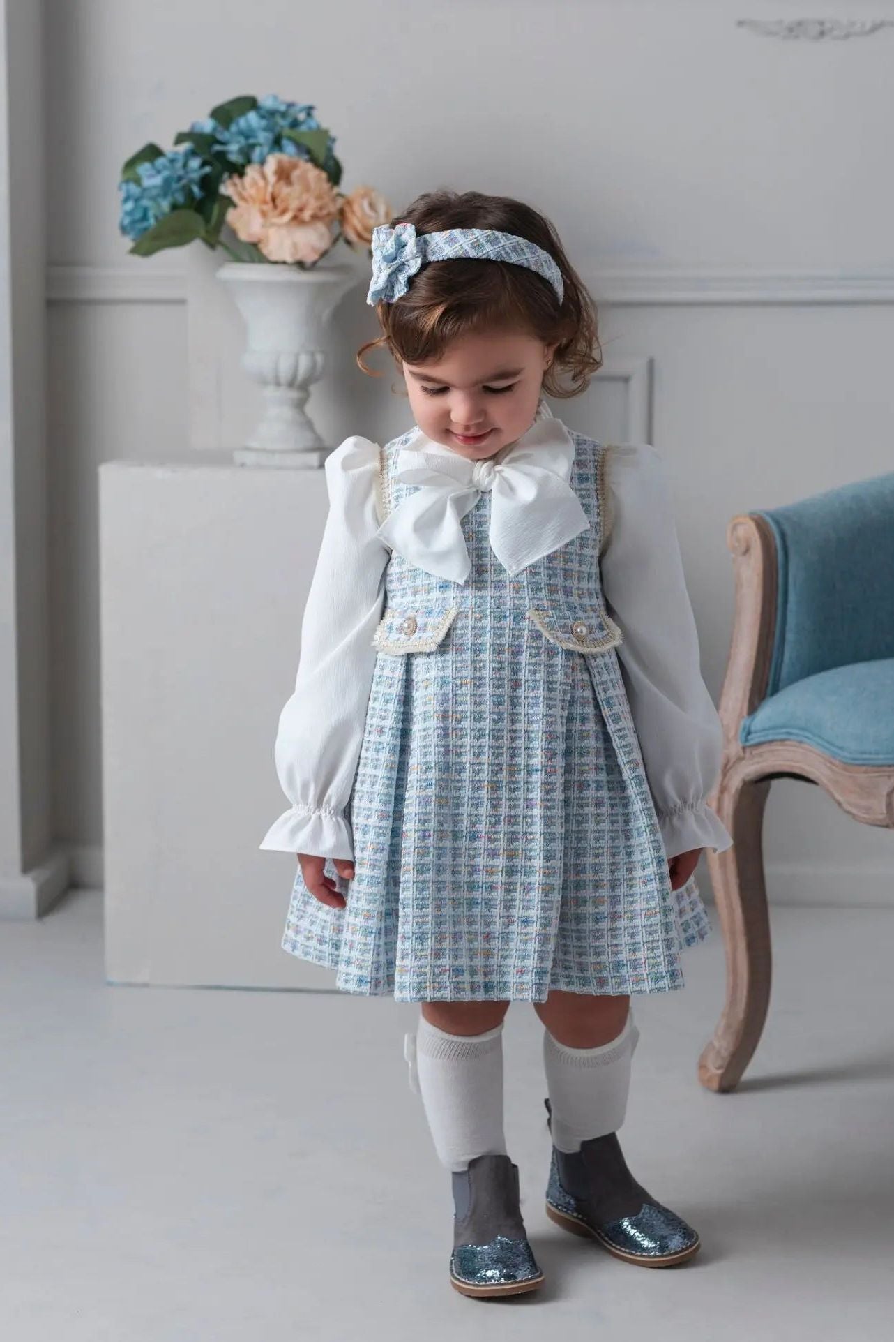 AW25 Rochy Girls Blue Chanel Blouse Dress Rochy
