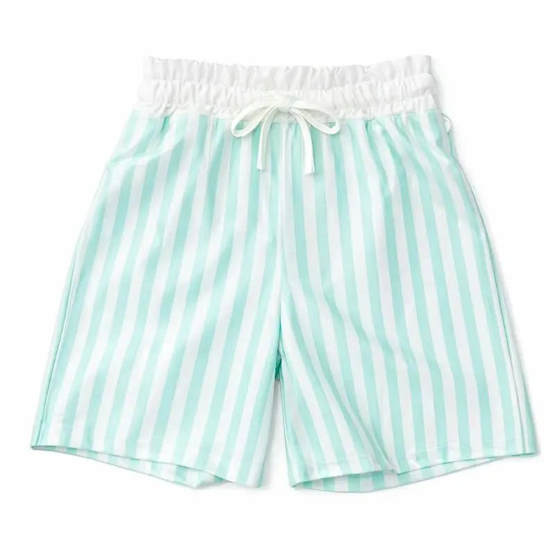 Boys Summer Mint Stripe Swimming Shorts Dainty Delilah