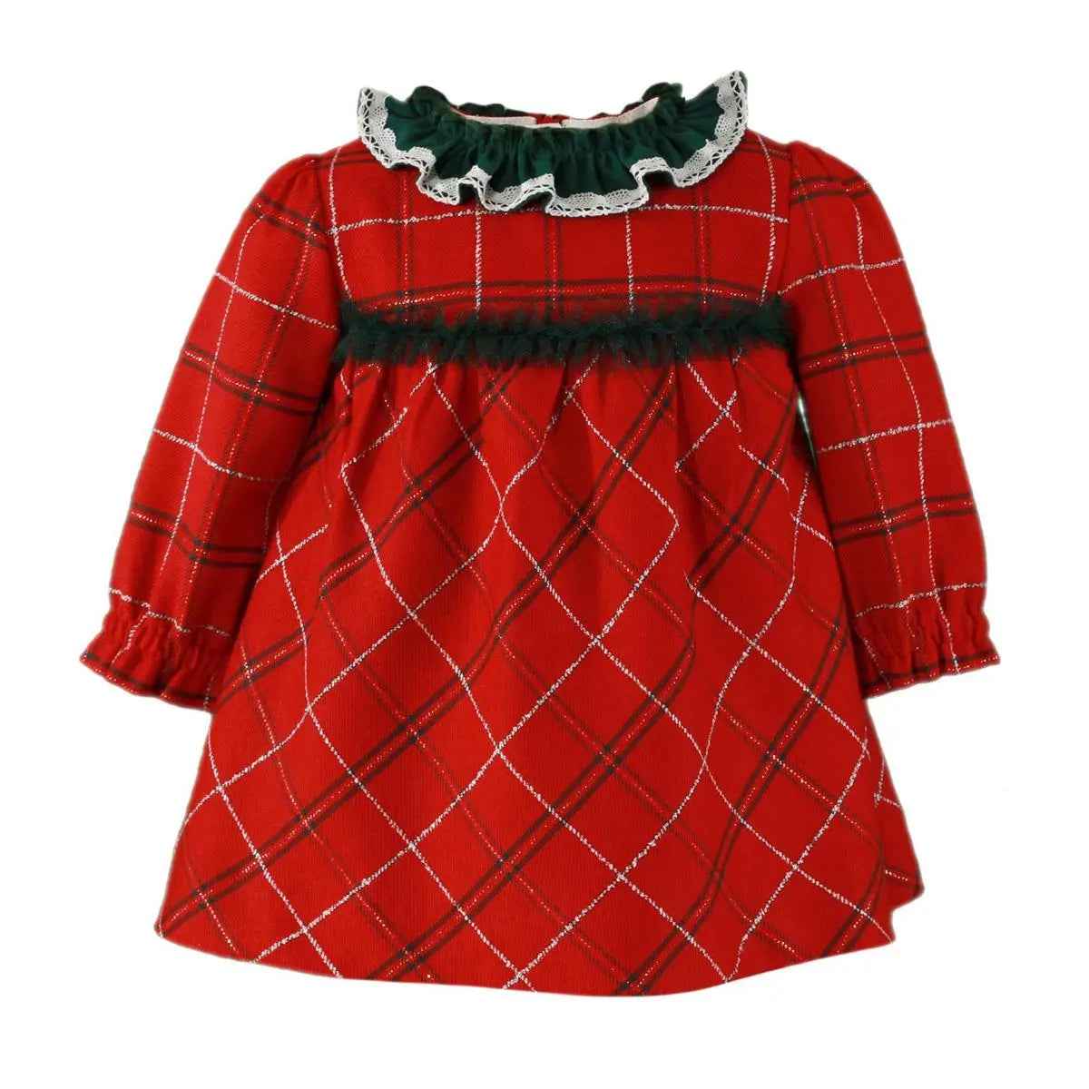 AW24 Miranda Baby Girls Red Check Dress