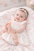 SS26 Baby Girls Pastel Polka Dot Dress Dainty Delilah