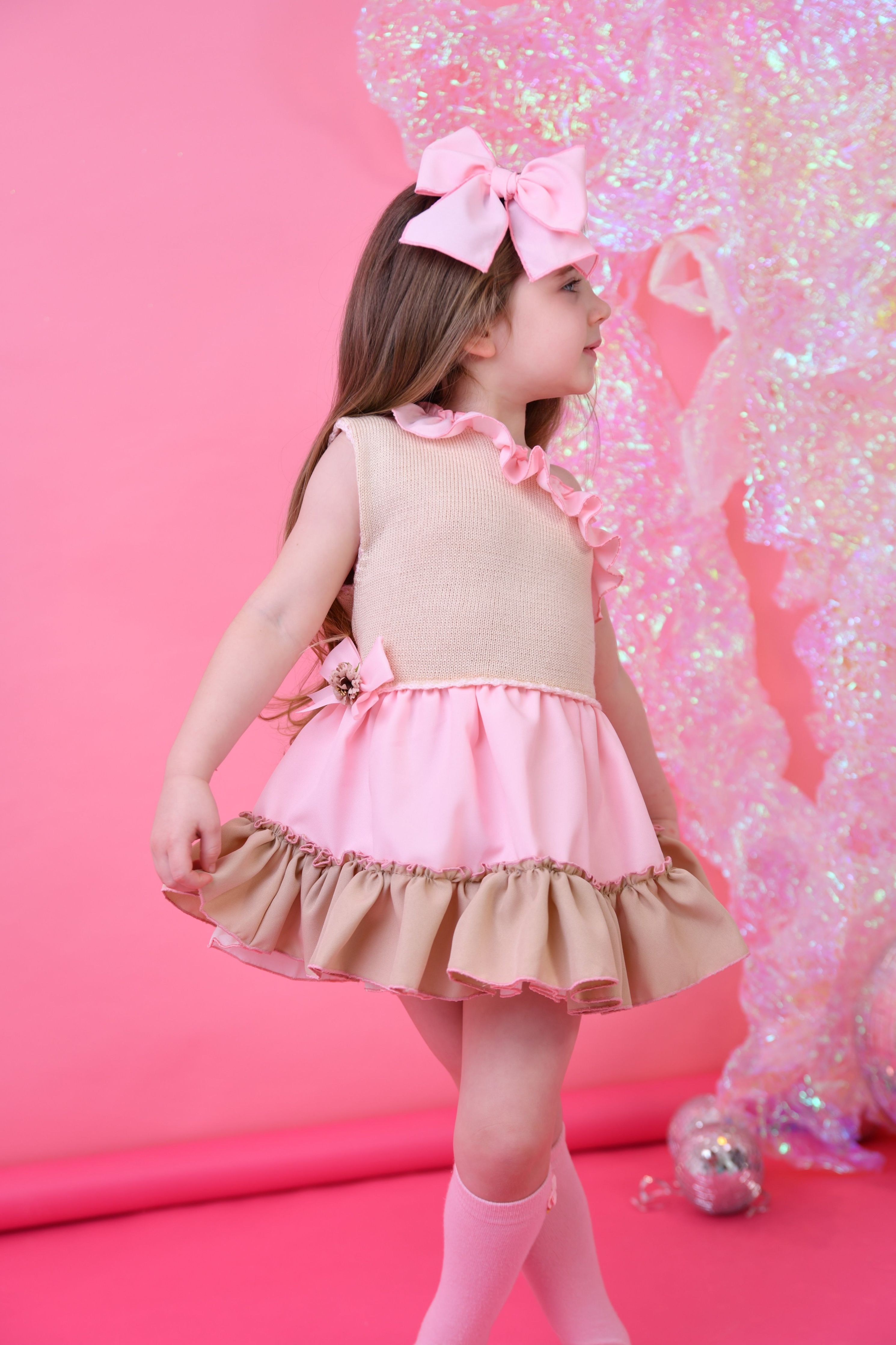 SS25 Ela Confeccion Rosa Dress & Hair Bow