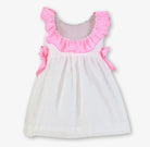 Miranda Girls White & Neon Pink Sun Dress Miranda