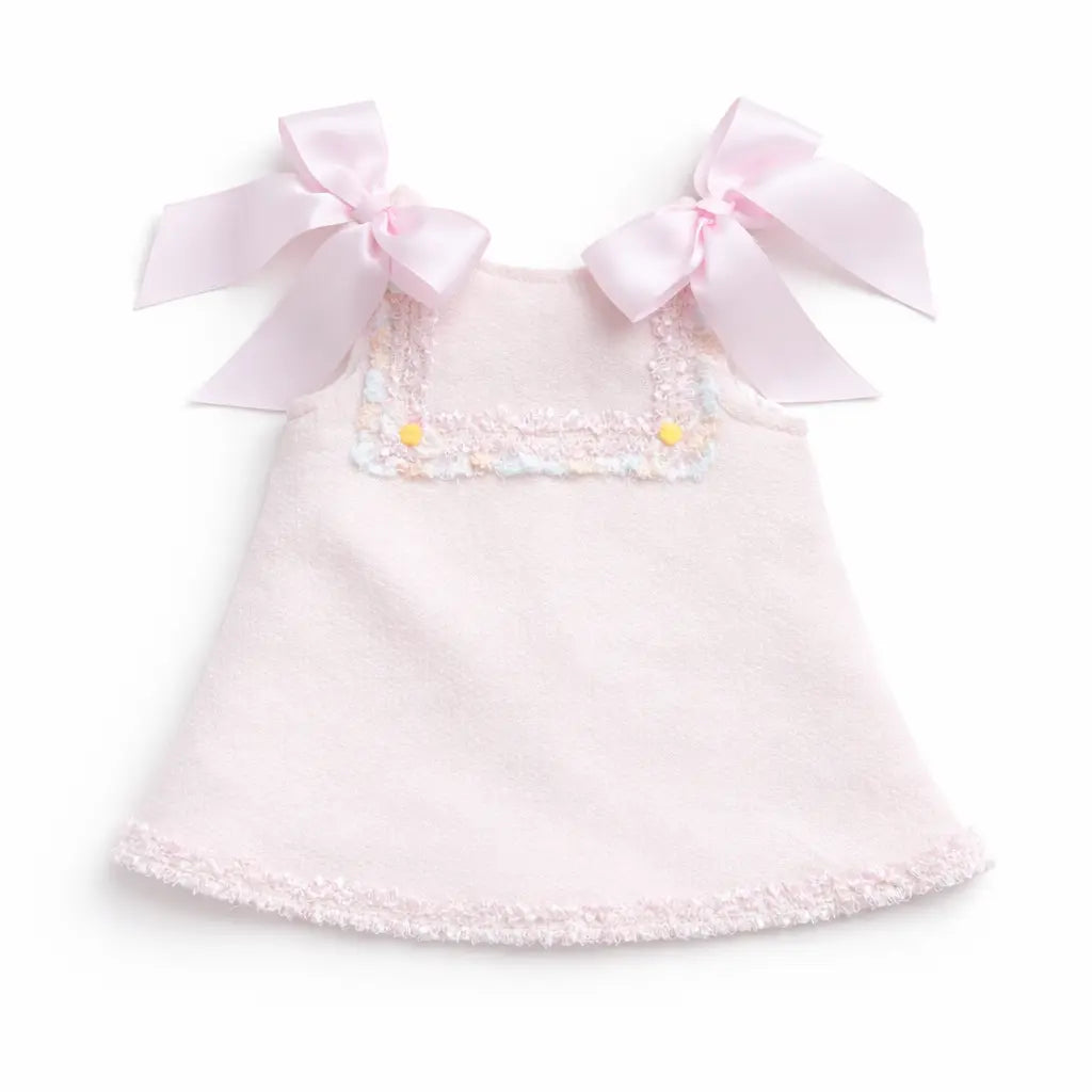 SS26 Baby Girls Pink Open Back Tulle Dress Dainty Delilah