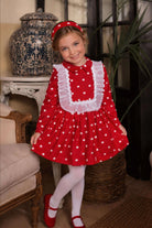 AW26 Rochy Girls Red 3D Textured Spot Dress Rochy