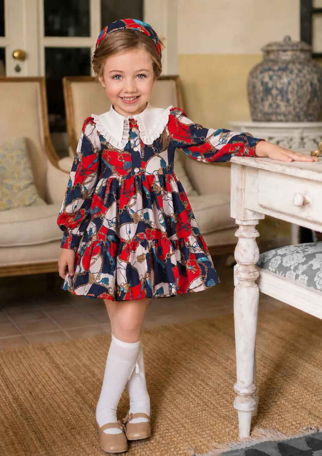 AW26 Rochy Girls D&G Chains Print Dress