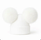 White Double Pompom Fur Unisex Hat Dainty Delilah