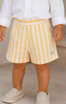 SS26 Babine boys yellow stripe shorts