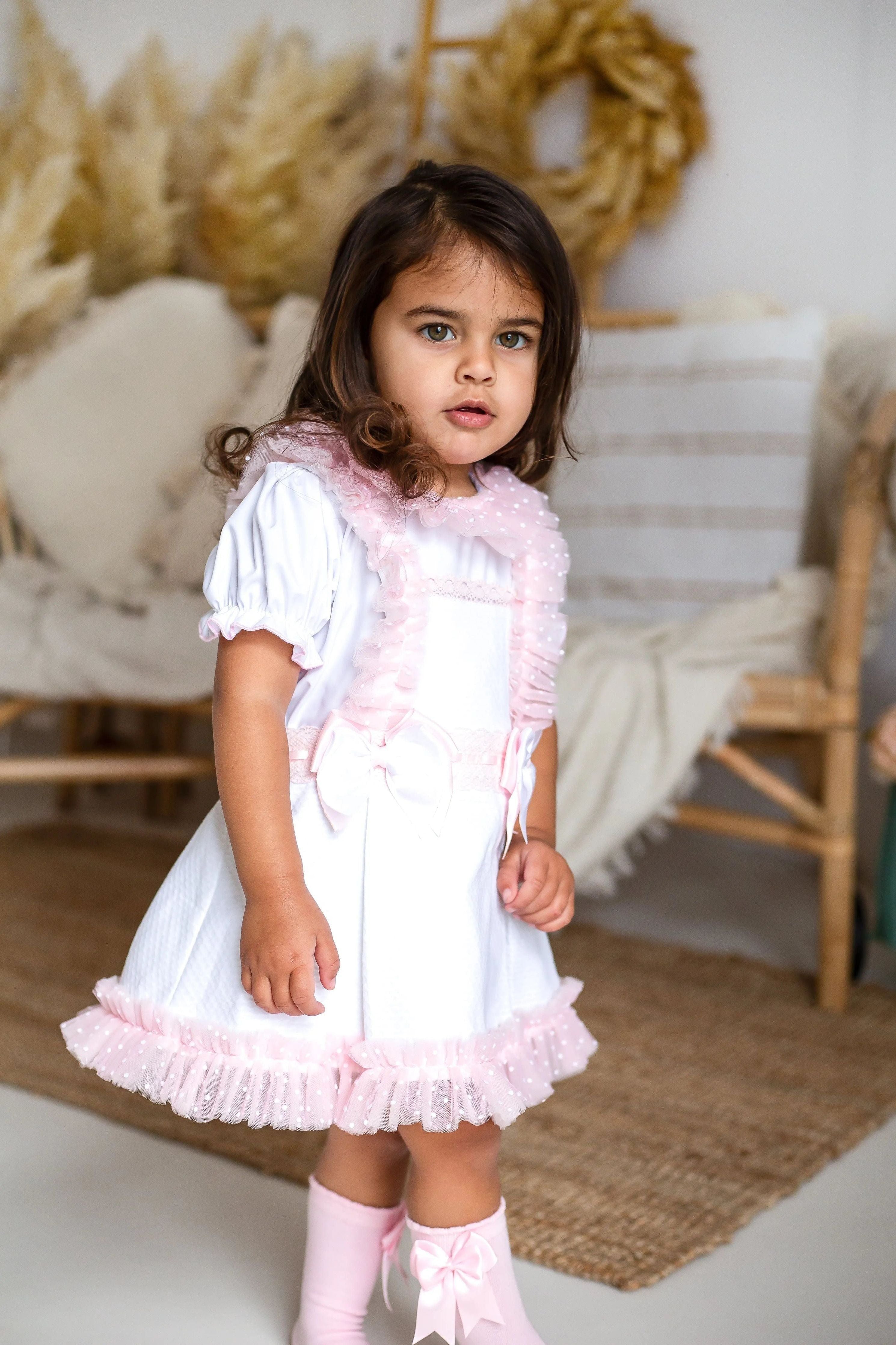 SS25 Baby Girls Gigi Pinafore Shirt & Dress Dainty Delilah