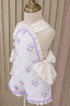 Babine Girls Lilac Balloon Frilly Playsuit Babine