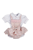 SS26 Naxos Baby Girls Pink Ruffle Shirt & H Bar Romper Naxos