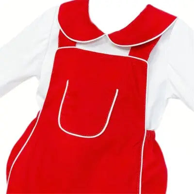 AW25 Baby Boys Red Christmas H Bar Romper Dainty Delilah