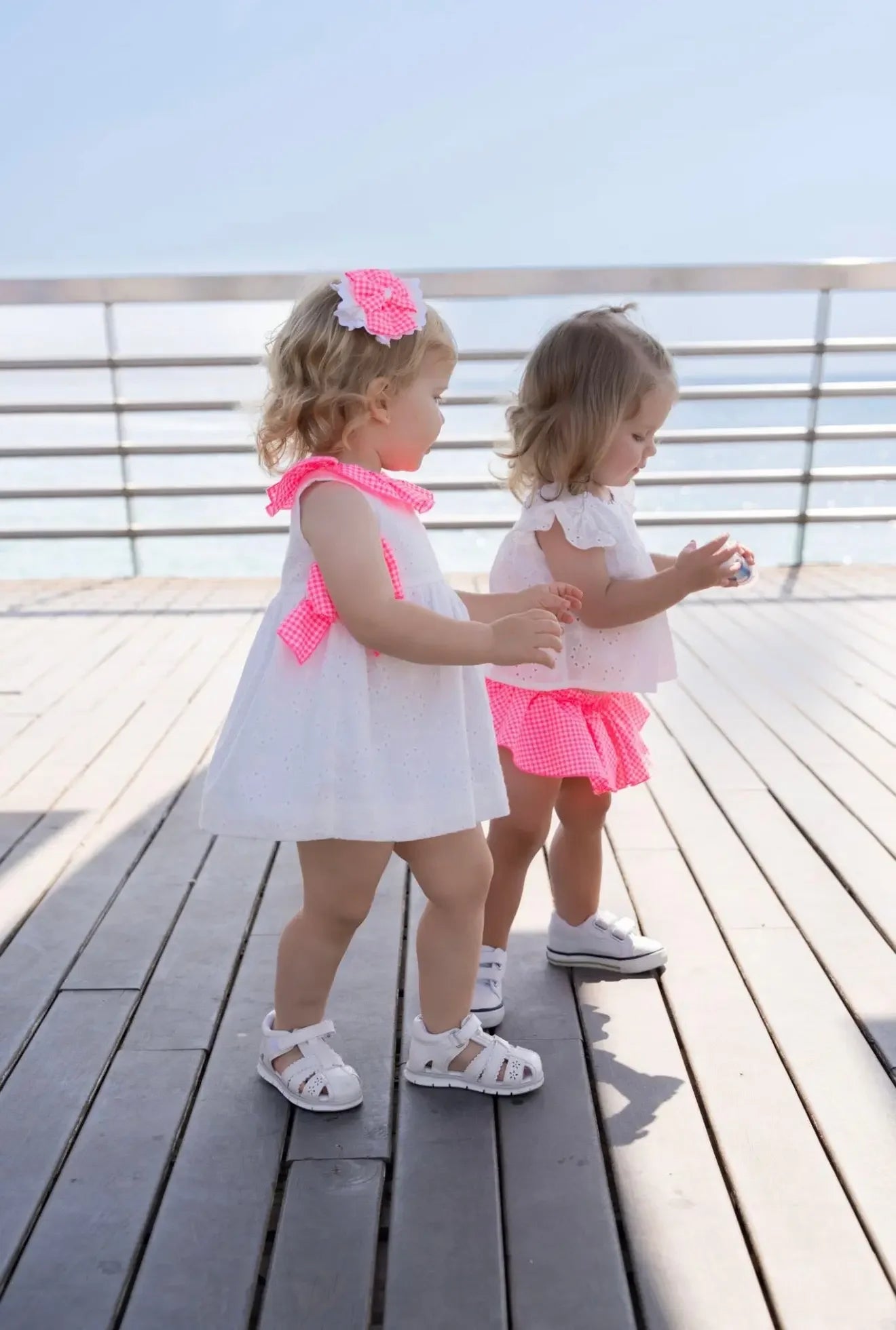 Miranda Baby Girls Pink Neon Miranda Baby Girls Check Jam Pant Set Miranda