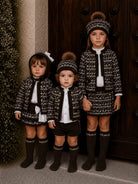AW26 Rahigo Chocolate Knit Skirt Set with Cardigan, Beret & Socks Rahigo Moda Infantil