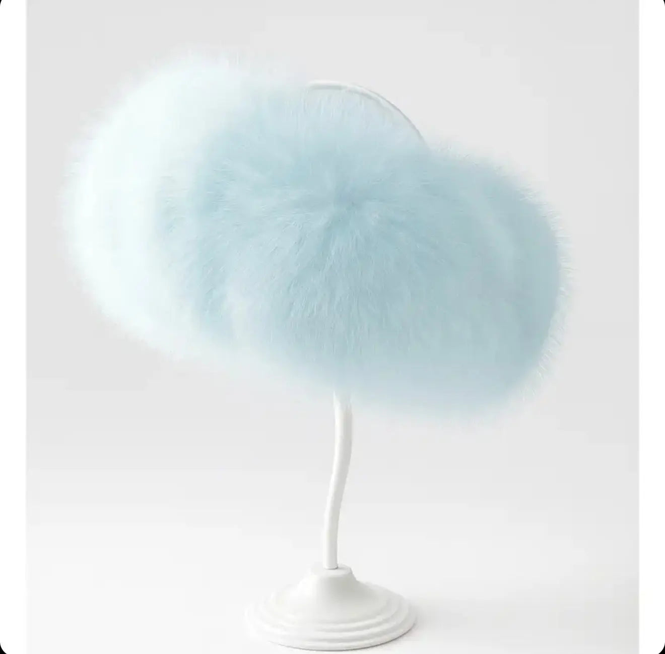 Baby Blue Fur Headband / Ear Warmers Dainty Delilah