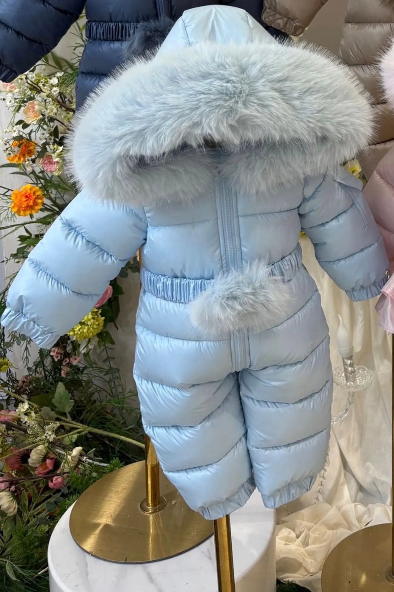 Baby Blue Detachable Skirt ( Unisex ) Snowsuit - Pre Order Dainty Delilah