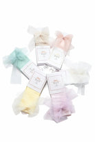 Tulle Girls Spanish Bow Knee Socks Dainty Delilah